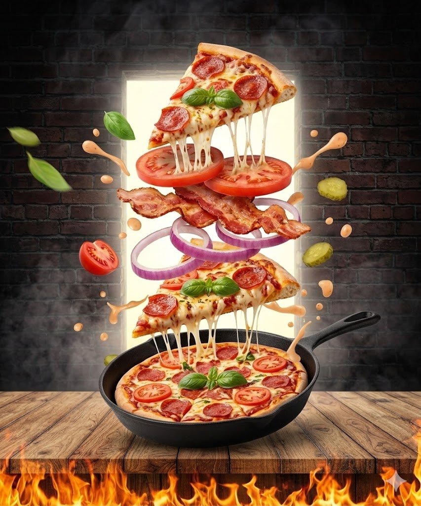 Ticari Yemek Reklamı — Levitasyon Pizza & Burger