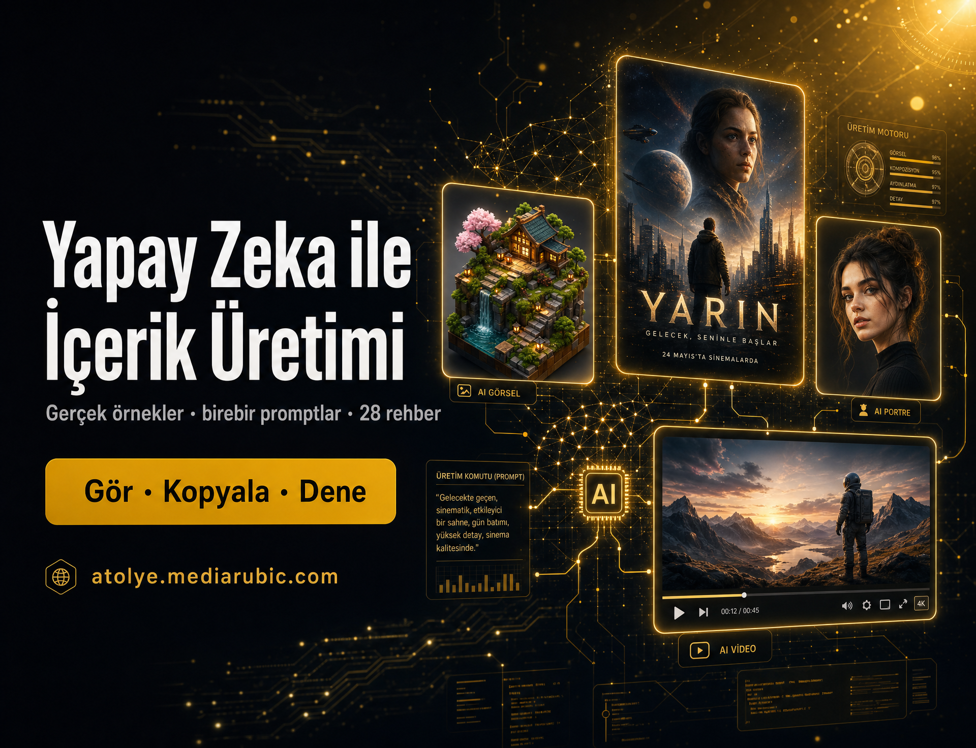 Yapay Zeka ile İçerik Üretimini Öğreten Türkçe Atölye