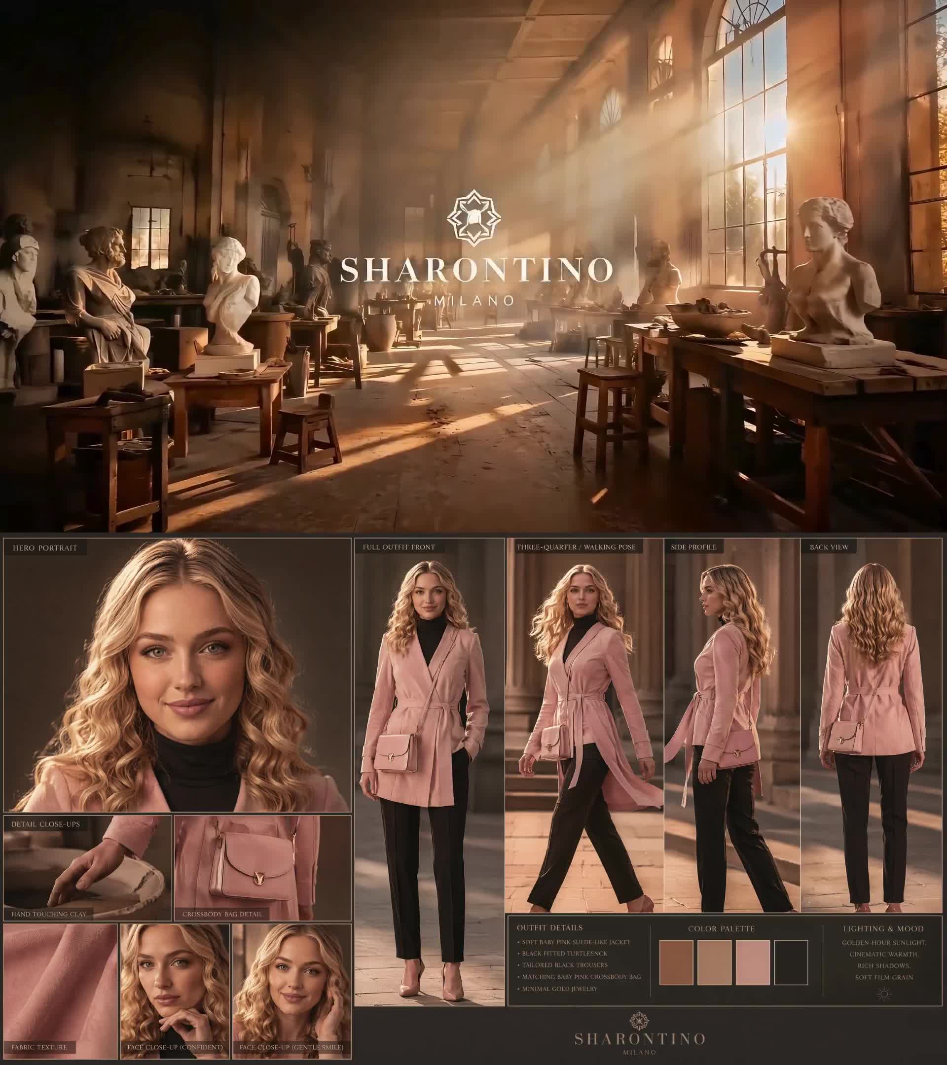 Sharontino — Lüks Moda Reklamı (3 Adım)